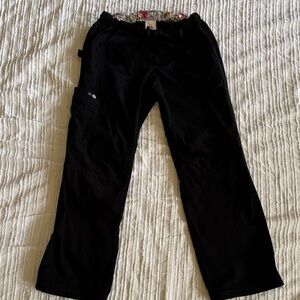 Koi Black Cargo Scrubs with drawstring sz M